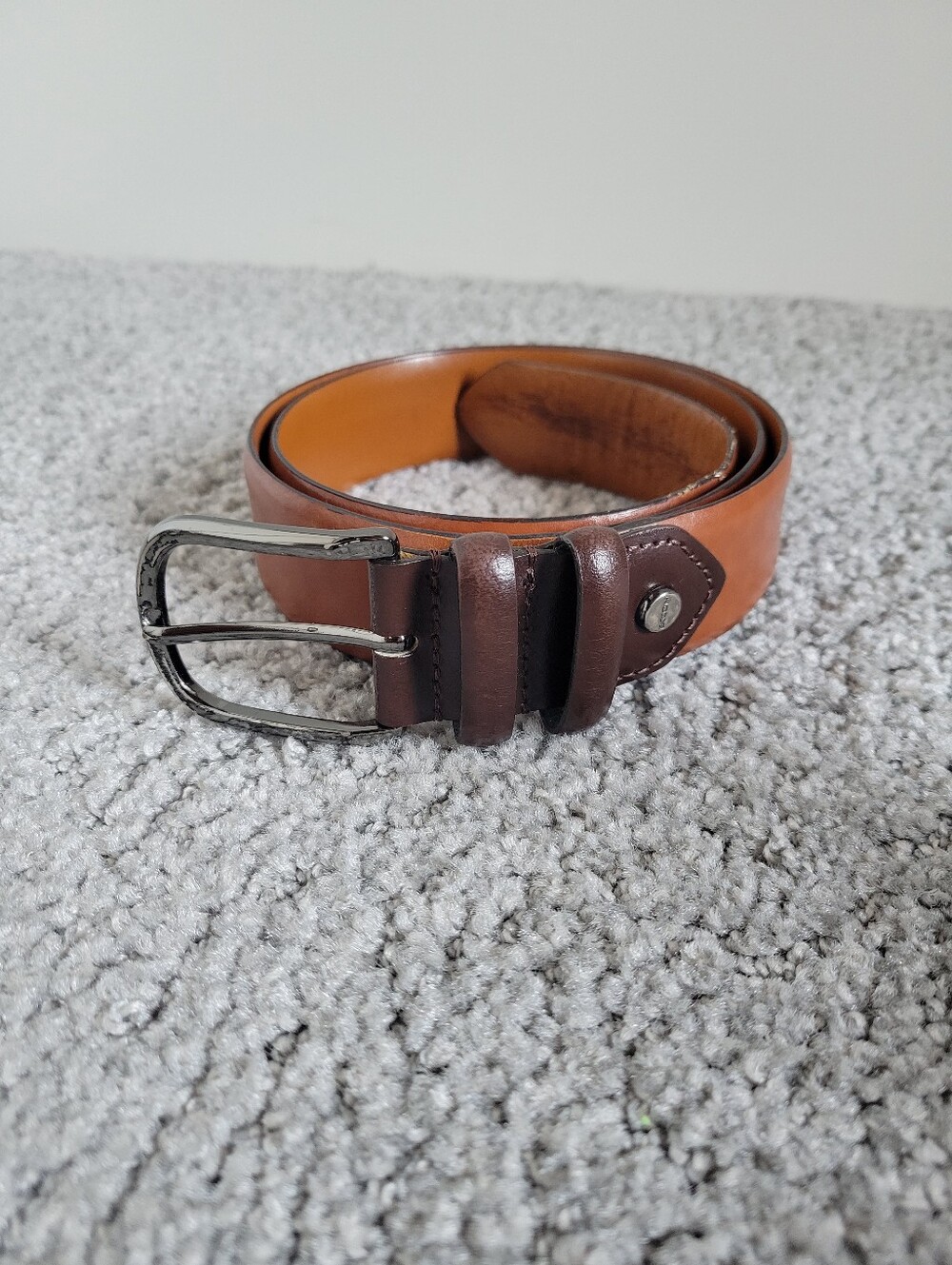 BOCONI USA Genuine Leather Belt Brown 32